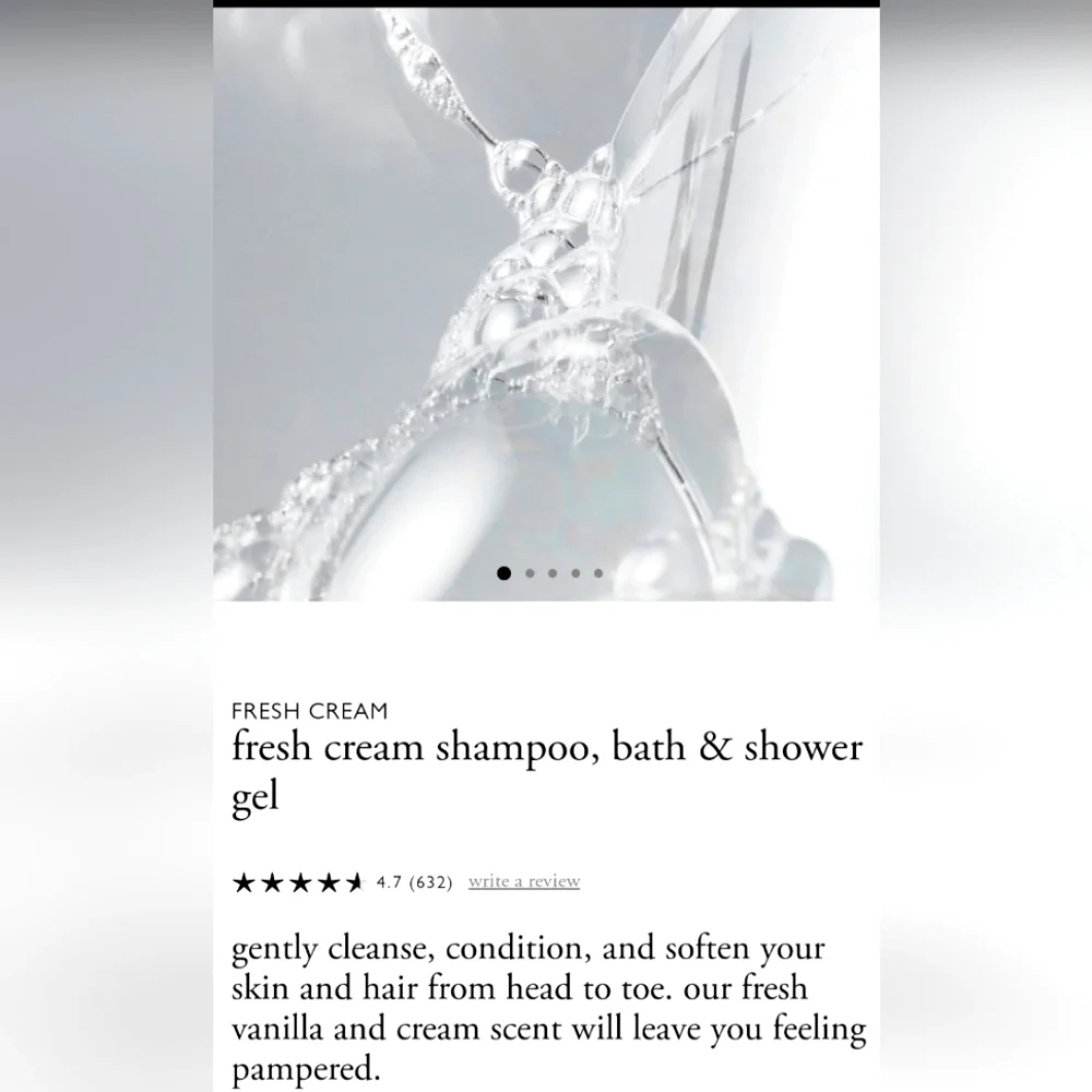 NEW with PUMP philosophy SHOWER GEL 32oz BRAND NEW never opened FRESH CREAM - Picture 2 of 3